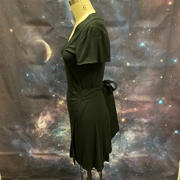 Diane Von Furstenberg Black Knit Convertible Tie Wrap Dress - S - Picture 2 of 10